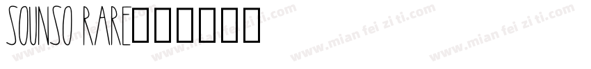 Sounso Rare字体转换